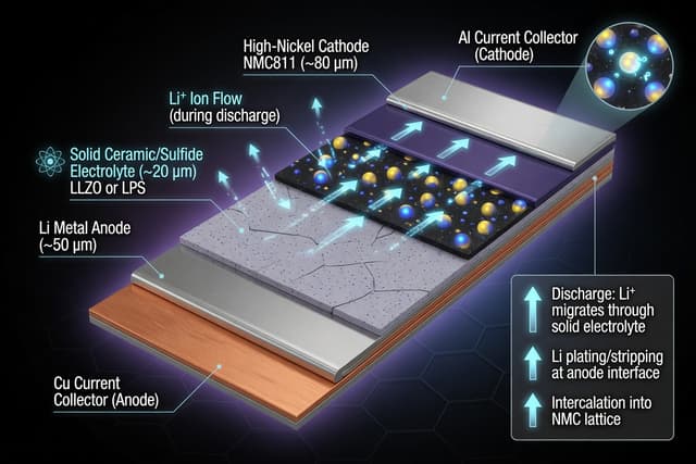 Solid-State Battery Cell Cross-Section