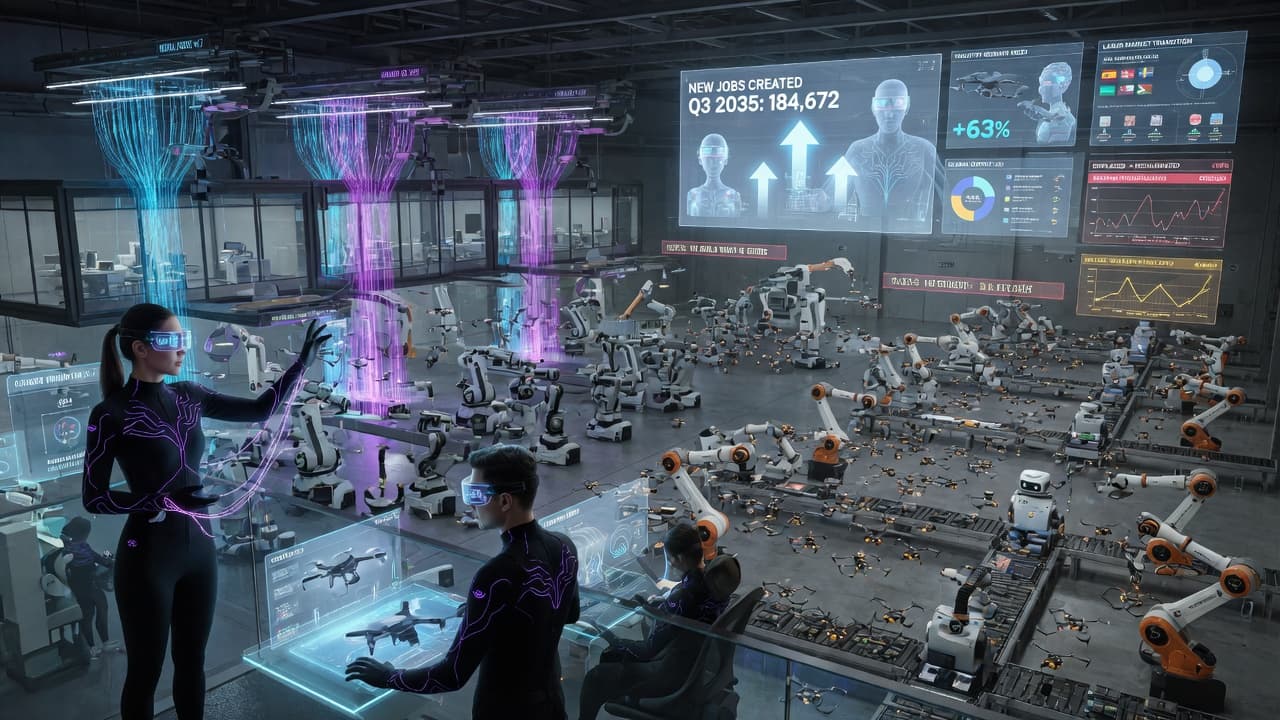 Hybrid work reshaping, mid 2030s