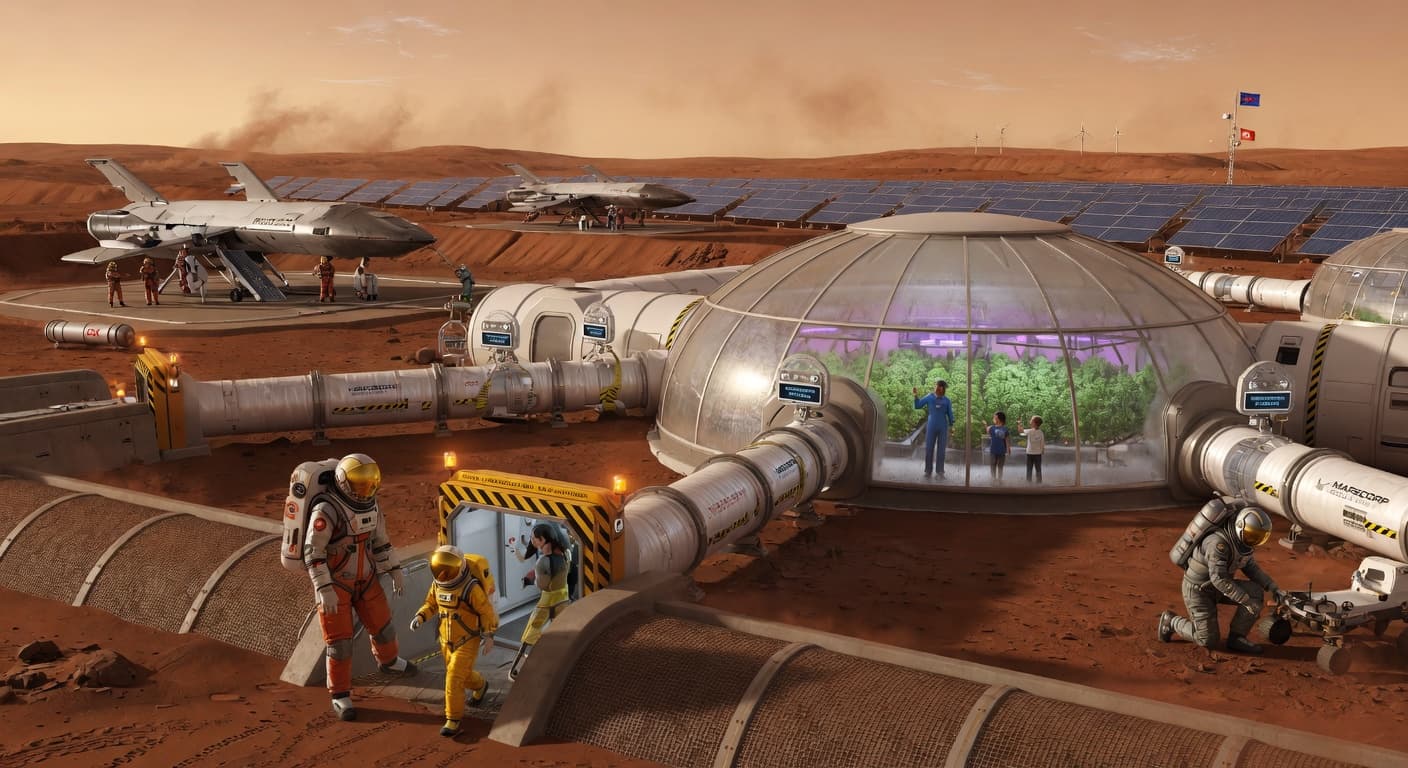 Self-sustaining city on Mars: the long-term goal of the reusable fleet