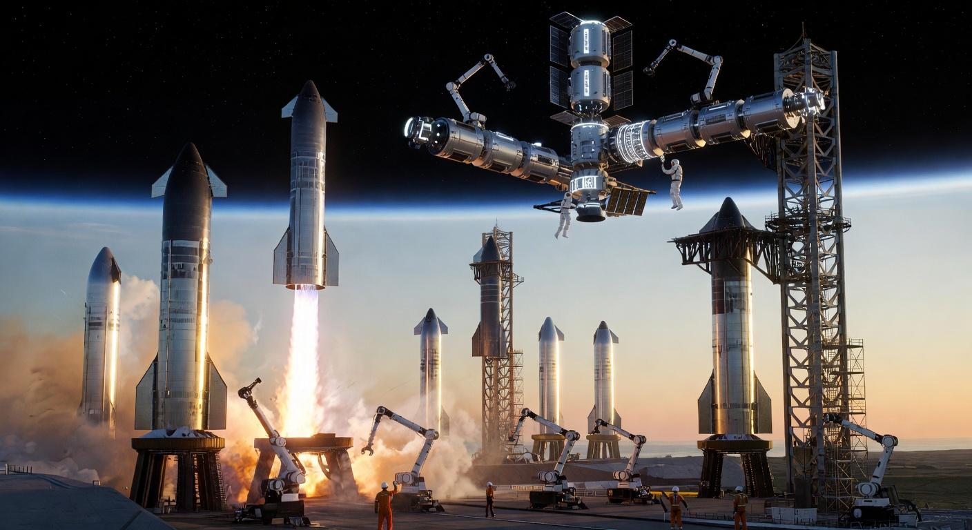 Starship Fleet Orbital Construction 2042