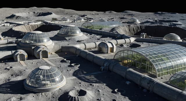 Mature Lunar South Pole City 2090s