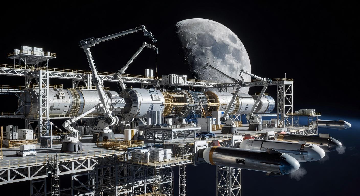 Cislunar In-Orbit Assembly 2090s