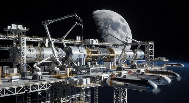 Cislunar In-Orbit Assembly 2090s