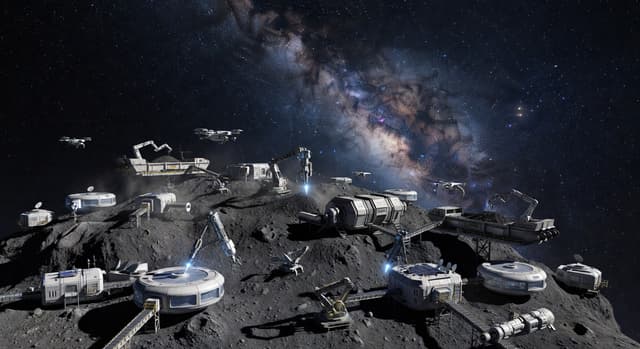 Asteroid Mining Swarm 2090s